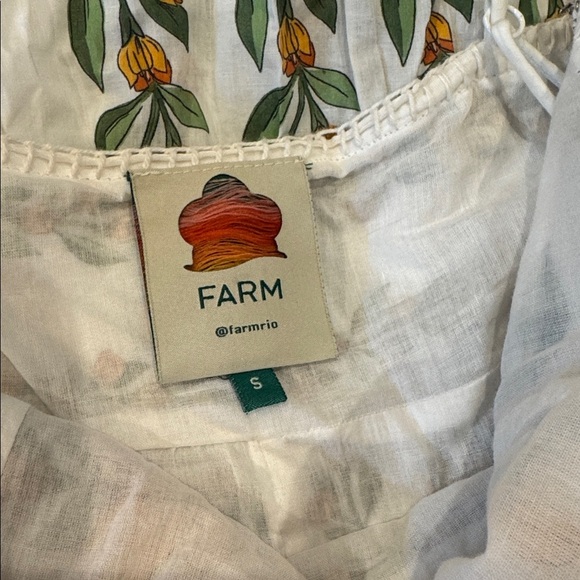 NWOT FARM Rio Off-White Tropical Lightness Floral Sleeveless sundress Maxi sz S - Picture 12 of 14